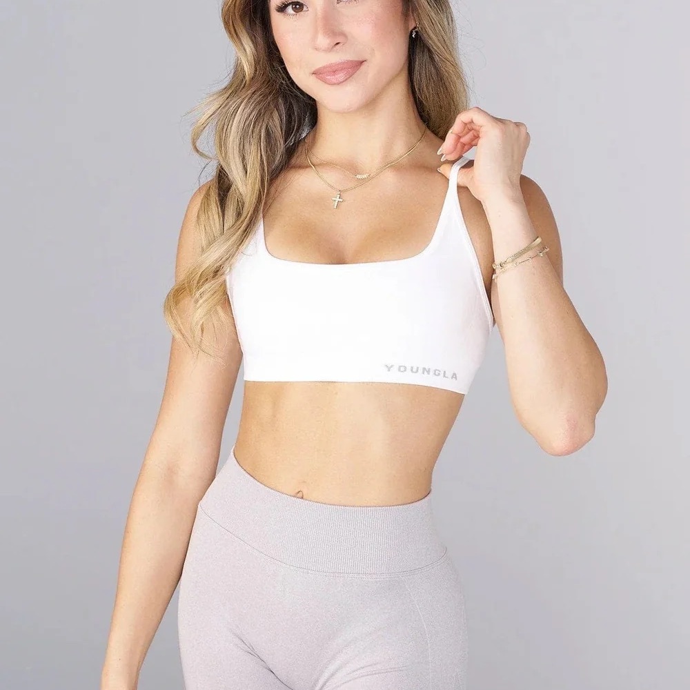 YoungLA Women's White Sports Bra